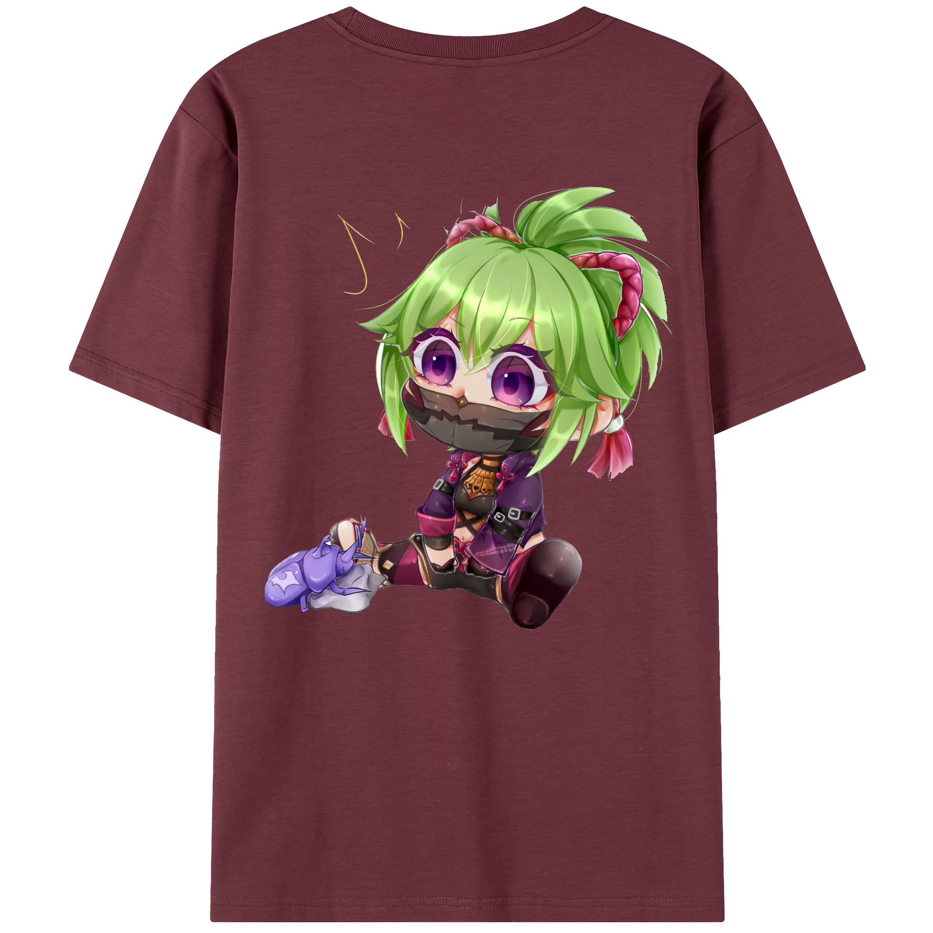 げんし神  久岐忍 くき しのぶ genshin Kuki Shinobu 綿100％半袖Tシャツ（背面プリント）
